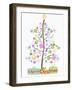 Illustration of Christmas Tree and Merry Christmas Sign-null-Framed Giclee Print