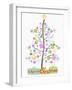 Illustration of Christmas Tree and Merry Christmas Sign-null-Framed Giclee Print