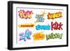 Illustration of Collection of Comic Explosion-vectomart-Framed Art Print