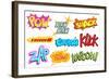 Illustration of Collection of Comic Explosion-vectomart-Framed Art Print