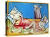 Illustration of Couple with Bubonic Plague-null-Stretched Canvas