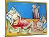 Illustration of Couple with Bubonic Plague-null-Mounted Giclee Print