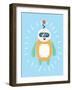 Illustration of Cute Robot-cosmaa-Framed Art Print