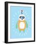 Illustration of Cute Robot-cosmaa-Framed Art Print