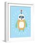 Illustration of Cute Robot-cosmaa-Framed Art Print