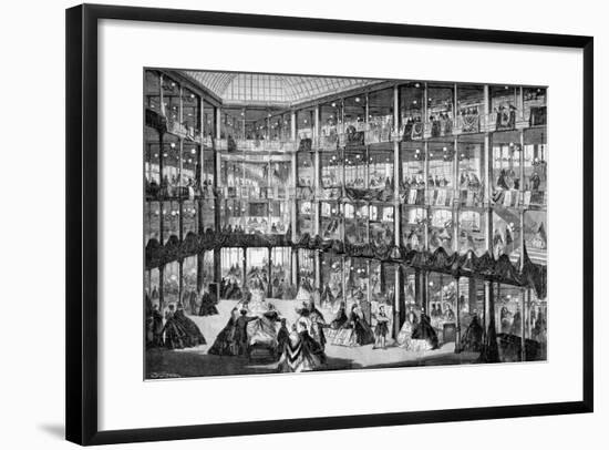 Illustration of Department Store in Paris-Stefano Bianchetti-Framed Giclee Print