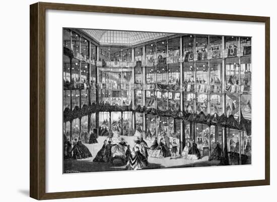 Illustration of Department Store in Paris-Stefano Bianchetti-Framed Giclee Print