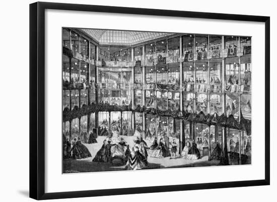 Illustration of Department Store in Paris-Stefano Bianchetti-Framed Giclee Print