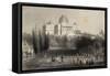 Illustration of Early Capitol Building in Washington-null-Framed Stretched Canvas
