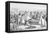Illustration of Early Native Americans Burial Rites-null-Framed Stretched Canvas
