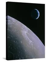 Illustration of Earthrise Seen From Lunar Orbit-Chris Butler-Stretched Canvas