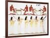 Illustration of Egyptian Frescoes of Game Playing and Music Making by Frederic Cailliaud-Stapleton Collection-Framed Giclee Print