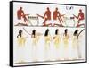Illustration of Egyptian Frescoes of Game Playing and Music Making by Frederic Cailliaud-Stapleton Collection-Framed Stretched Canvas