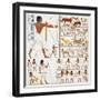 Illustration of Egyptian Frescoes of Hunting Scenes by Frederic Cailliaud-Stapleton Collection-Framed Giclee Print