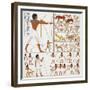 Illustration of Egyptian Frescoes of Hunting Scenes by Frederic Cailliaud-Stapleton Collection-Framed Giclee Print