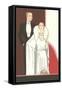 Illustration of Elegant Twenties Couple-Found Image Press-Framed Stretched Canvas