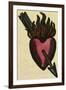 Illustration of English Tales Folk Tales and Ballads. a Burning Heart Pierced by an Arrow-null-Framed Giclee Print