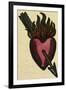 Illustration of English Tales Folk Tales and Ballads. a Burning Heart Pierced by an Arrow-null-Framed Giclee Print