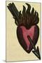 Illustration of English Tales Folk Tales and Ballads. a Burning Heart Pierced by an Arrow-null-Mounted Giclee Print