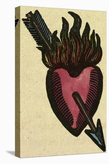 Illustration of English Tales Folk Tales and Ballads. a Burning Heart Pierced by an Arrow-null-Stretched Canvas