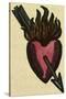 Illustration of English Tales Folk Tales and Ballads. a Burning Heart Pierced by an Arrow-null-Stretched Canvas