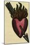 Illustration of English Tales Folk Tales and Ballads. a Burning Heart Pierced by an Arrow-null-Mounted Giclee Print