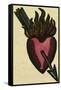 Illustration of English Tales Folk Tales and Ballads. a Burning Heart Pierced by an Arrow-null-Framed Stretched Canvas