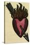 Illustration of English Tales Folk Tales and Ballads. a Burning Heart Pierced by an Arrow-null-Stretched Canvas