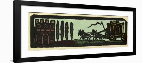Illustration of English Tales Folk Tales and Ballads. a Coach Drawn by Four Horses on the Road to a-null-Framed Giclee Print