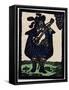 Illustration of English Tales Folk Tales and Ballads. a Man Dressed in Blue Playing a Guitar-null-Framed Stretched Canvas