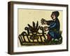 Illustration of English Tales Folk Tales and Ballads. a Man Warming His Hands at a Fire-null-Framed Giclee Print