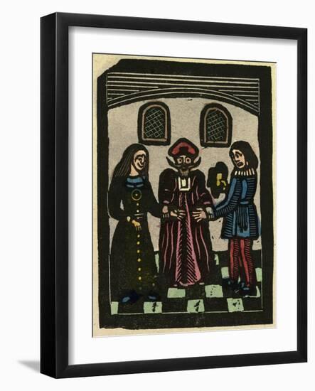 Illustration of English Tales Folk Tales and Ballads, a Wedding-null-Framed Giclee Print