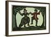 Illustration of English Tales Folk Tales and Ballads. a Woman and a Man Dancing-null-Framed Giclee Print