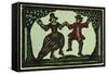 Illustration of English Tales Folk Tales and Ballads. a Woman and a Man Dancing-null-Framed Stretched Canvas