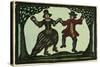 Illustration of English Tales Folk Tales and Ballads. a Woman and a Man Dancing-null-Stretched Canvas