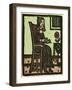 Illustration of English Tales Folk Tales and Ballads. a Woman Drinking a Cup of Tea-null-Framed Giclee Print