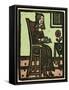 Illustration of English Tales Folk Tales and Ballads. a Woman Drinking a Cup of Tea-null-Framed Stretched Canvas