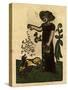 Illustration of English Tales Folk Tales and Ballads. a Woman Feeding Ducks-null-Stretched Canvas