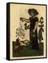 Illustration of English Tales Folk Tales and Ballads. a Woman Feeding Ducks-null-Framed Stretched Canvas