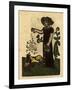 Illustration of English Tales Folk Tales and Ballads. a Woman Feeding Ducks-null-Framed Giclee Print