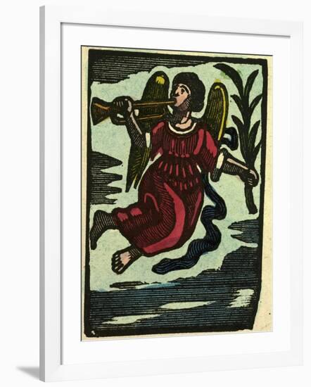 Illustration of English Tales Folk Tales and Ballads. an Angel with a Trumpet-null-Framed Giclee Print