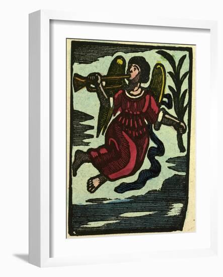 Illustration of English Tales Folk Tales and Ballads. an Angel with a Trumpet-null-Framed Giclee Print