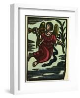 Illustration of English Tales Folk Tales and Ballads. an Angel with a Trumpet-null-Framed Giclee Print