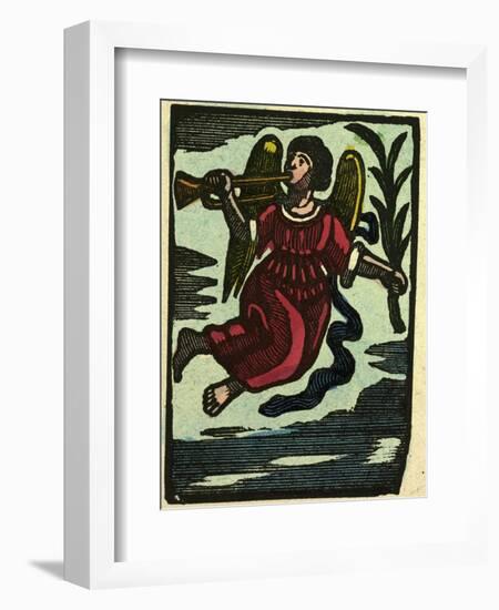 Illustration of English Tales Folk Tales and Ballads. an Angel with a Trumpet-null-Framed Giclee Print