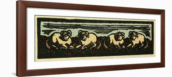 Illustration of English Tales Folk Tales and Ballads. Four Sheep-null-Framed Giclee Print