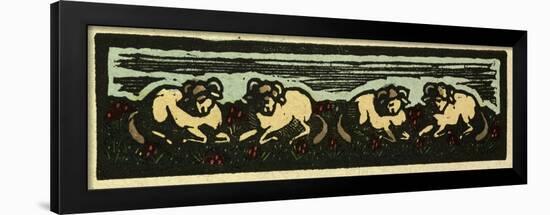 Illustration of English Tales Folk Tales and Ballads. Four Sheep-null-Framed Premium Giclee Print