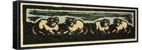 Illustration of English Tales Folk Tales and Ballads. Four Sheep-null-Framed Stretched Canvas