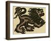 Illustration of English Tales Folk Tales and Ballads. Lion-null-Framed Giclee Print