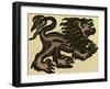 Illustration of English Tales Folk Tales and Ballads. Lion-null-Framed Giclee Print