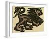 Illustration of English Tales Folk Tales and Ballads. Lion-null-Framed Giclee Print